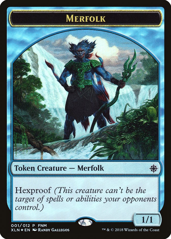 Merfolk // Treasure Double-Sided Token [Friday Night Magic 2018] | Chromatic Games