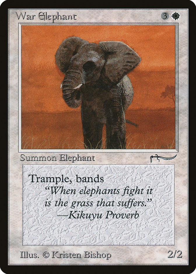 War Elephant (Dark Mana Cost) [Arabian Nights] | Chromatic Games