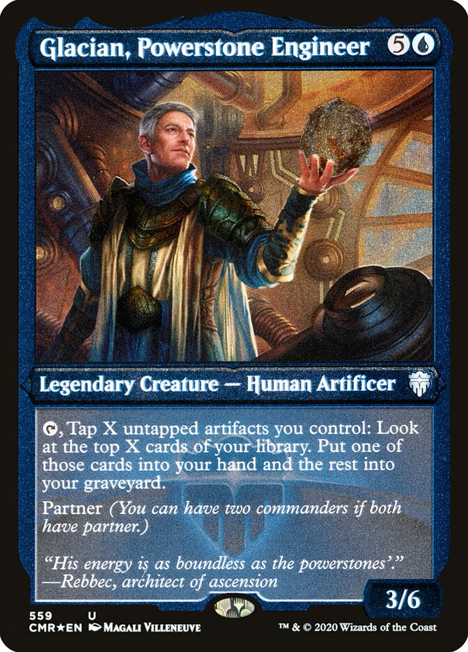 Glacian, Powerstone Engineer (Etched) [Commander Legends] | Chromatic Games