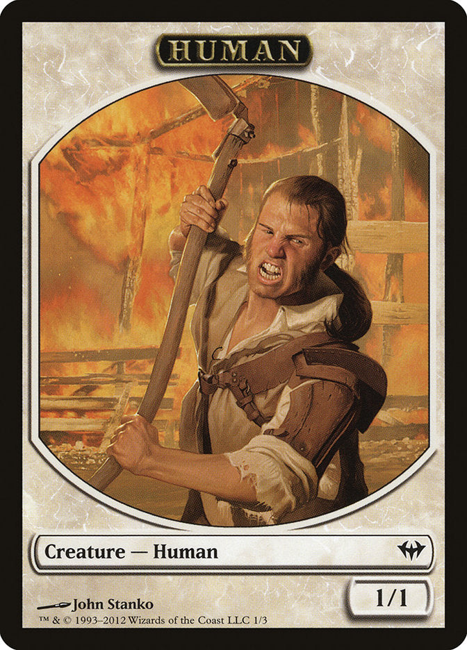 Human Token [Dark Ascension Tokens] | Chromatic Games