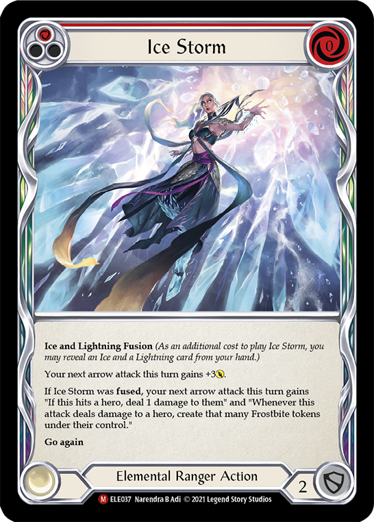 Ice Storm [ELE037] (Tales of Aria)  1st Edition Rainbow Foil | Chromatic Games