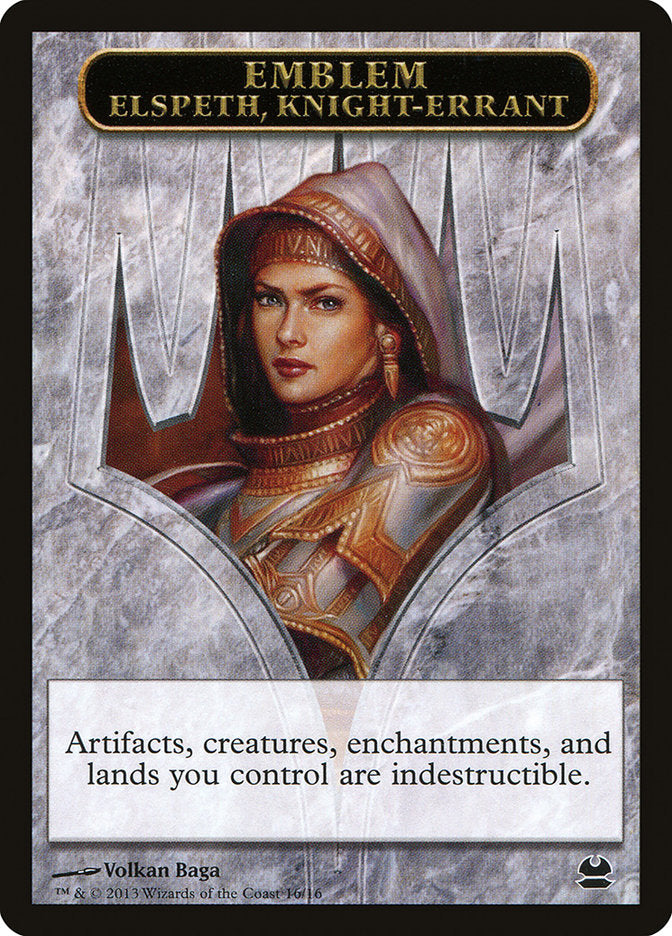 Elspeth, Knight-Errant Emblem [Modern Masters Tokens] | Chromatic Games