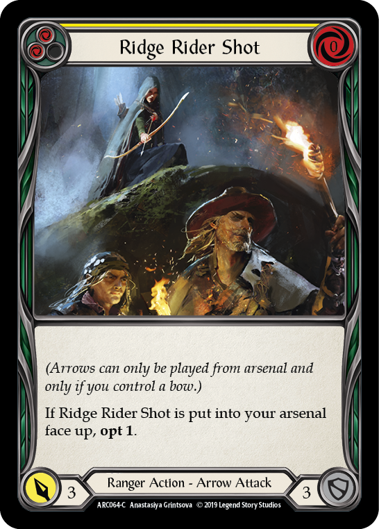 Ridge Rider Shot (Yellow) [ARC064-C] (Arcane Rising)  1st Edition Rainbow Foil | Chromatic Games