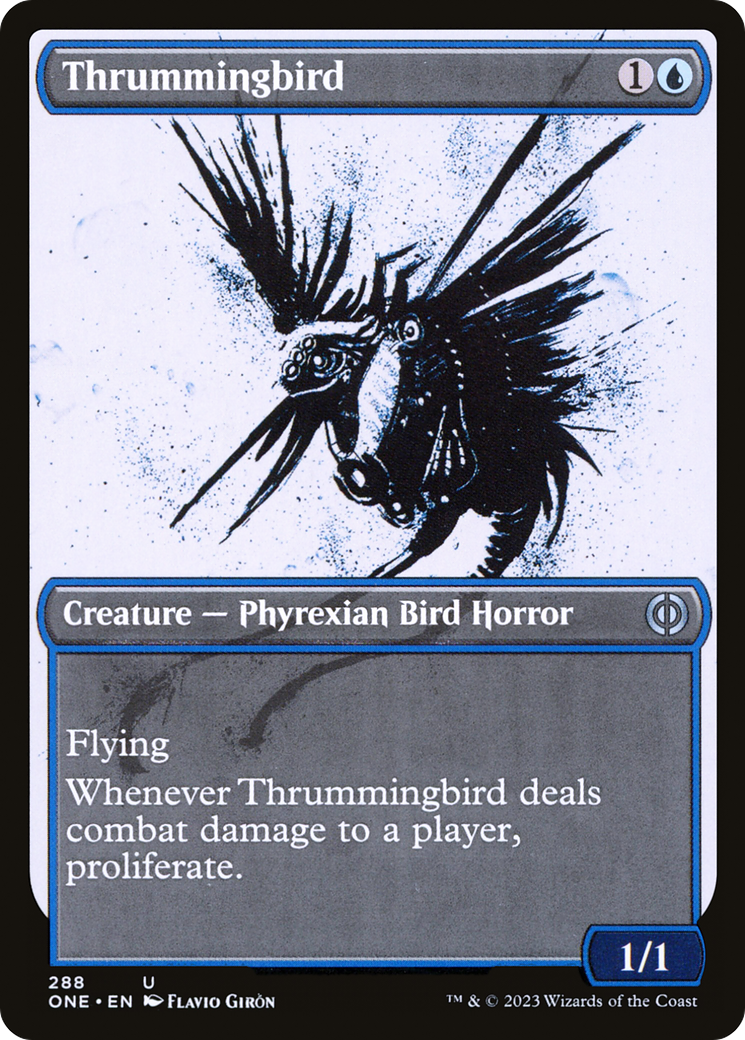 Thrummingbird (Showcase Ichor) [Phyrexia: All Will Be One] | Chromatic Games