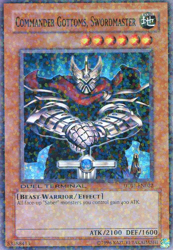 Commander Gottoms, Swordmaster [DT01-EN022] Super Rare | Chromatic Games