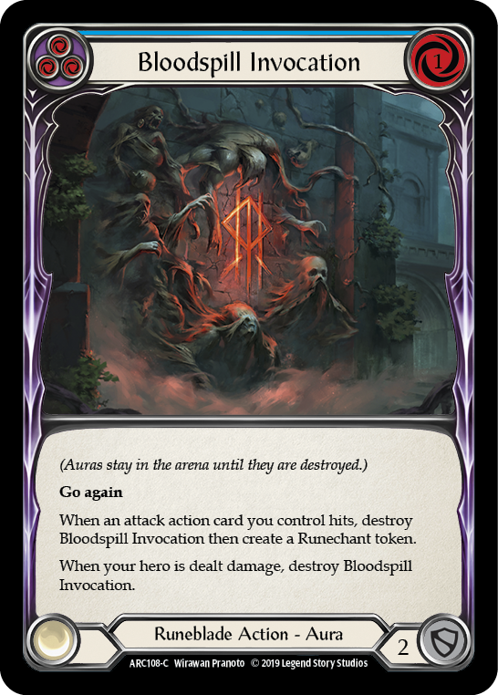 Bloodspill Invocation (Blue) [ARC108-C] (Arcane Rising)  1st Edition Rainbow Foil | Chromatic Games