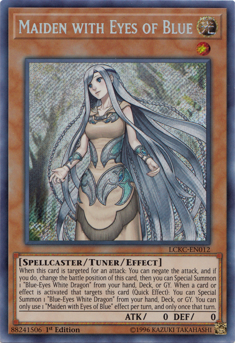 Maiden with Eyes of Blue [LCKC-EN012] Secret Rare | Chromatic Games