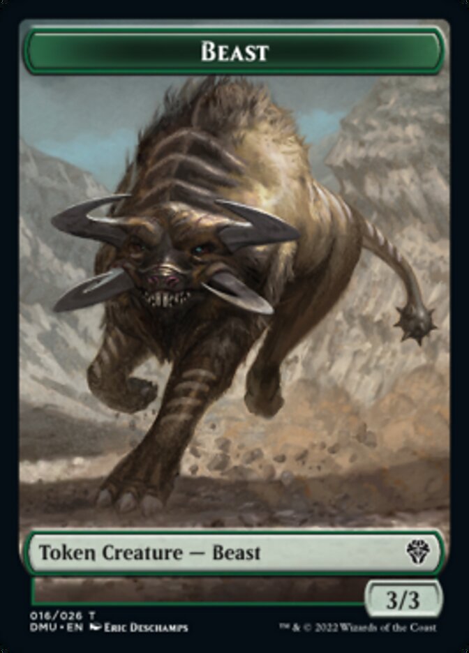 Kavu // Beast Double-Sided Token [Dominaria United Commander Tokens] | Chromatic Games