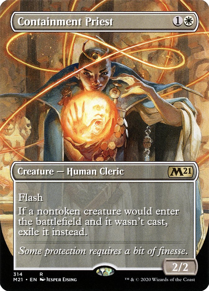 Containment Priest (Borderless Alternate Art) [Core Set 2021] | Chromatic Games