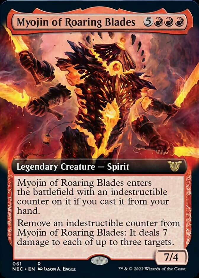 Myojin of Roaring Blades (Extended Art) [Kamigawa: Neon Dynasty Commander] | Chromatic Games