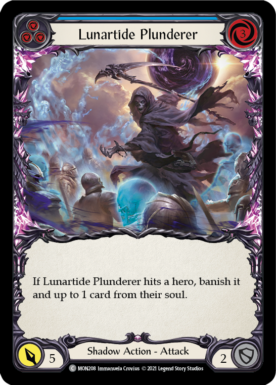 Lunartide Plunderer (Blue) [MON208-RF] (Monarch)  1st Edition Rainbow Foil | Chromatic Games