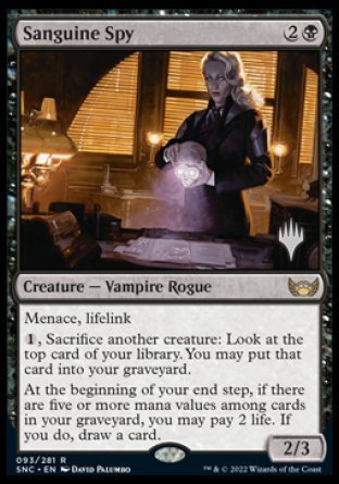 Sanguine Spy (Promo Pack) [Streets of New Capenna Promos] | Chromatic Games