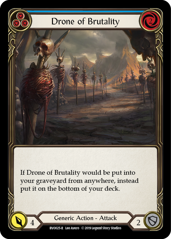 Drone of Brutality (Blue) [BVO025-R] (Bravo Hero Deck)  1st Edition Normal | Chromatic Games