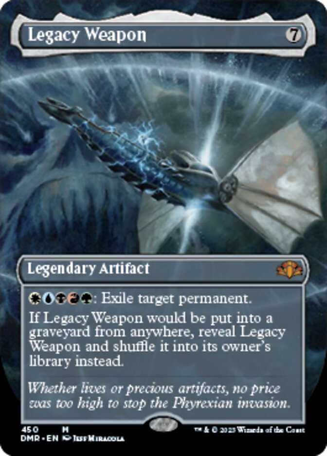 Legacy Weapon (Borderless Alternate Art) [Dominaria Remastered] | Chromatic Games