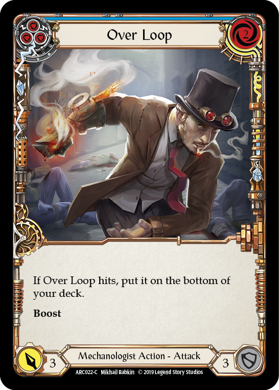 Over Loop (Blue) [ARC022-C] (Arcane Rising)  1st Edition Rainbow Foil | Chromatic Games