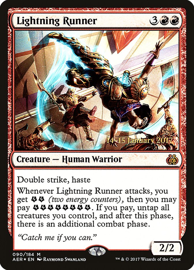 Lightning Runner [Aether Revolt Prerelease Promos] | Chromatic Games