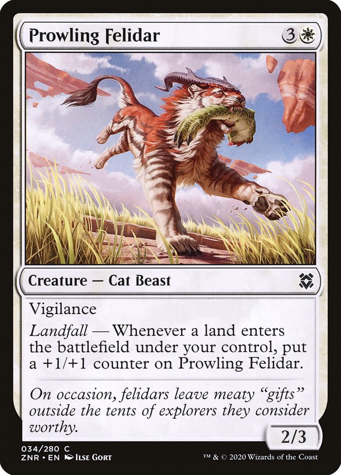 Prowling Felidar [Zendikar Rising] | Chromatic Games