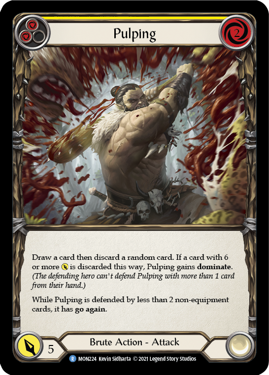 Pulping (Yellow) [MON224-RF] (Monarch)  1st Edition Rainbow Foil | Chromatic Games