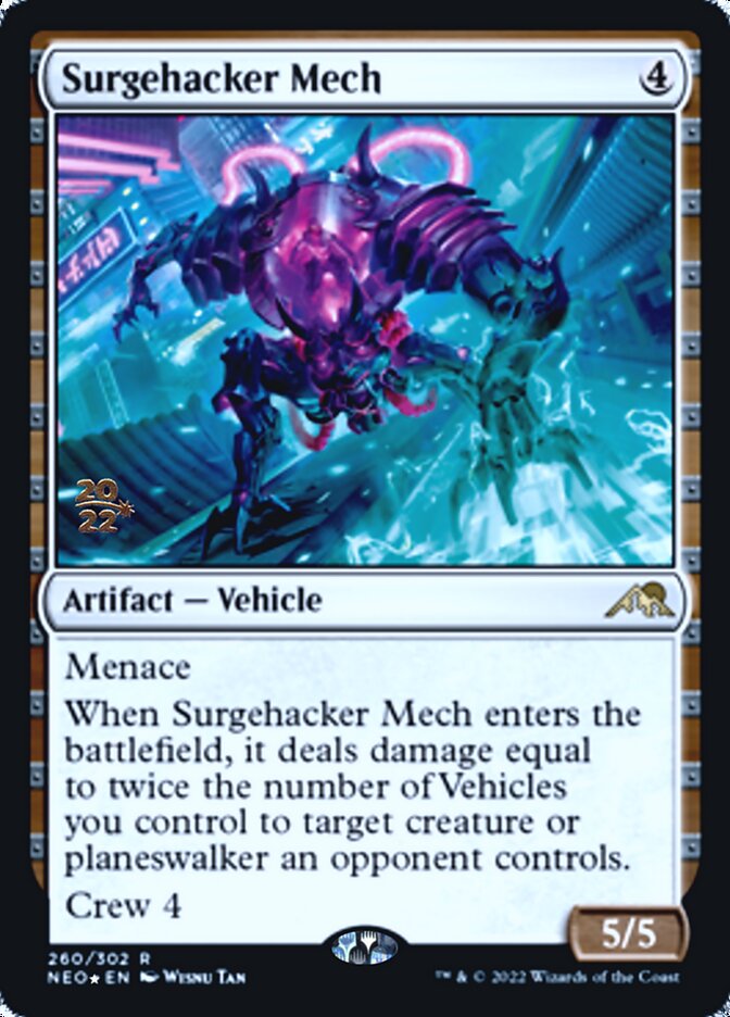 Surgehacker Mech [Kamigawa: Neon Dynasty Prerelease Promos] | Chromatic Games