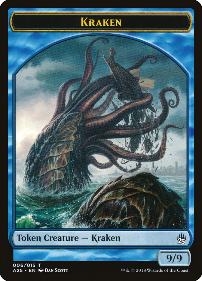 Fish // Kraken Double-Sided Token [Masters 25 Tokens] | Chromatic Games