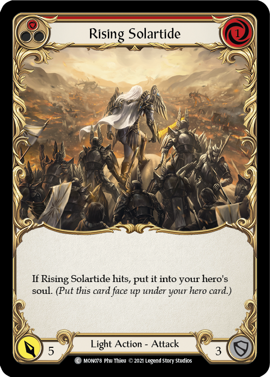 Rising Solartide (Red) [MON078-RF] (Monarch)  1st Edition Rainbow Foil | Chromatic Games