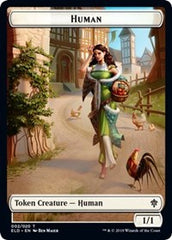 Human // Food (16) Double-Sided Token [Throne of Eldraine Tokens] | Chromatic Games