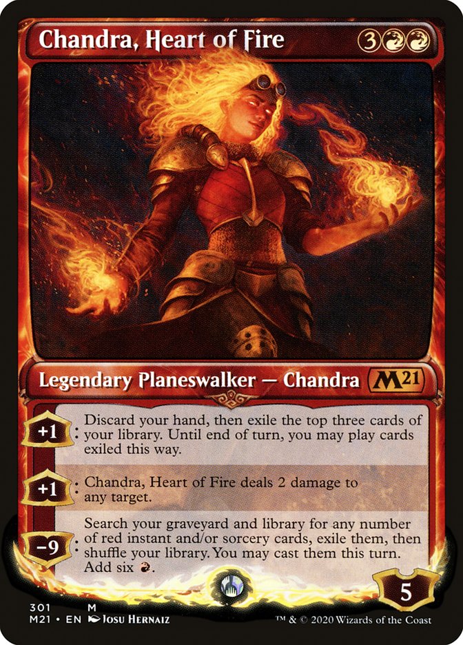 Chandra, Heart of Fire (Showcase) [Core Set 2021] | Chromatic Games