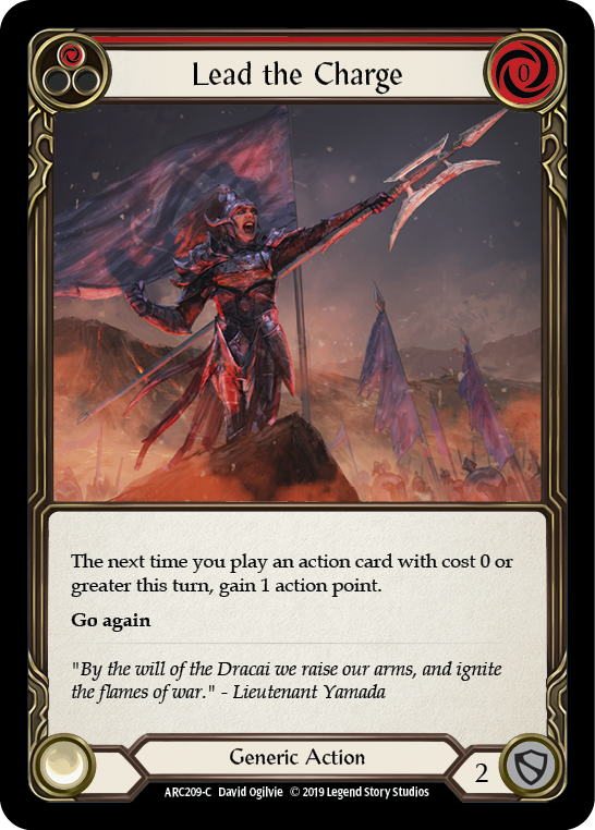 Lead the Charge (Red) [ARC209-C] (Arcane Rising)  1st Edition Rainbow Foil | Chromatic Games