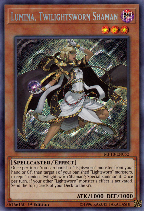 Lumina, Twilightsworn Shaman [MP18-EN052] Secret Rare | Chromatic Games