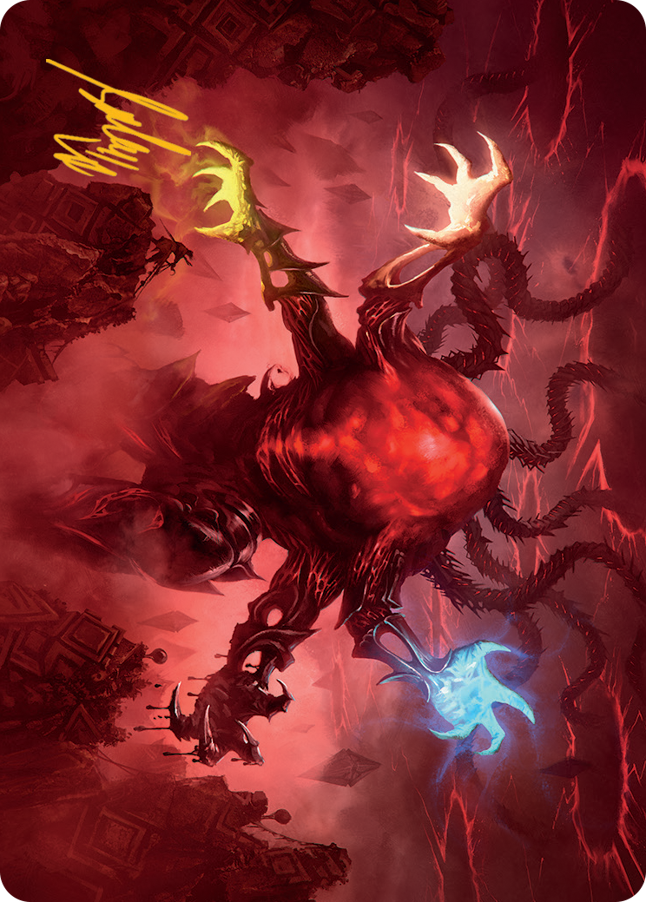 Omnath, Locus of All Art Card (51) (Gold-Stamped Signature) [March of the Machine Art Series] | Chromatic Games