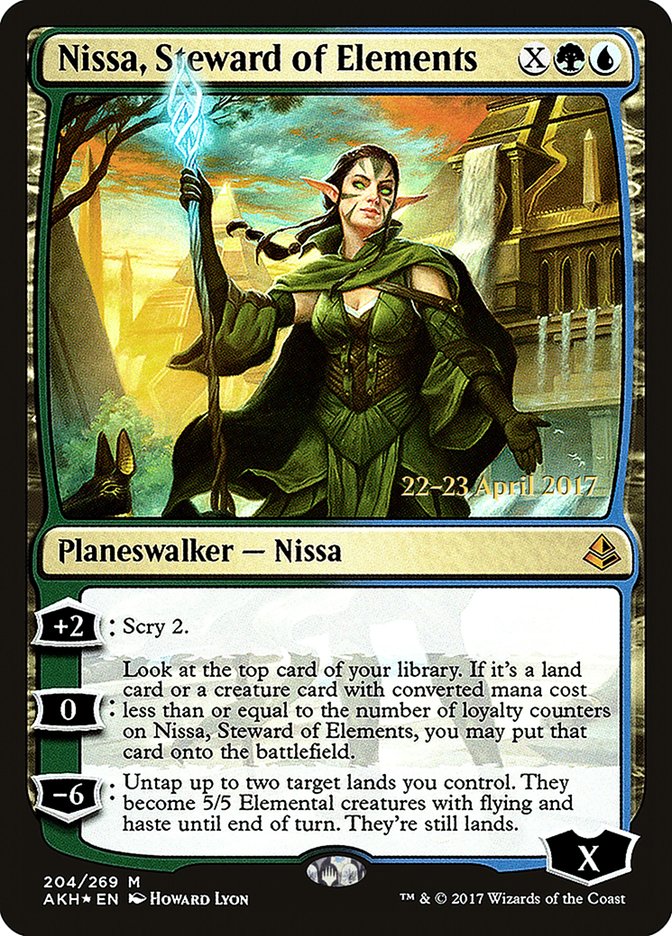 Nissa, Steward of Elements [Amonkhet Prerelease Promos] | Chromatic Games