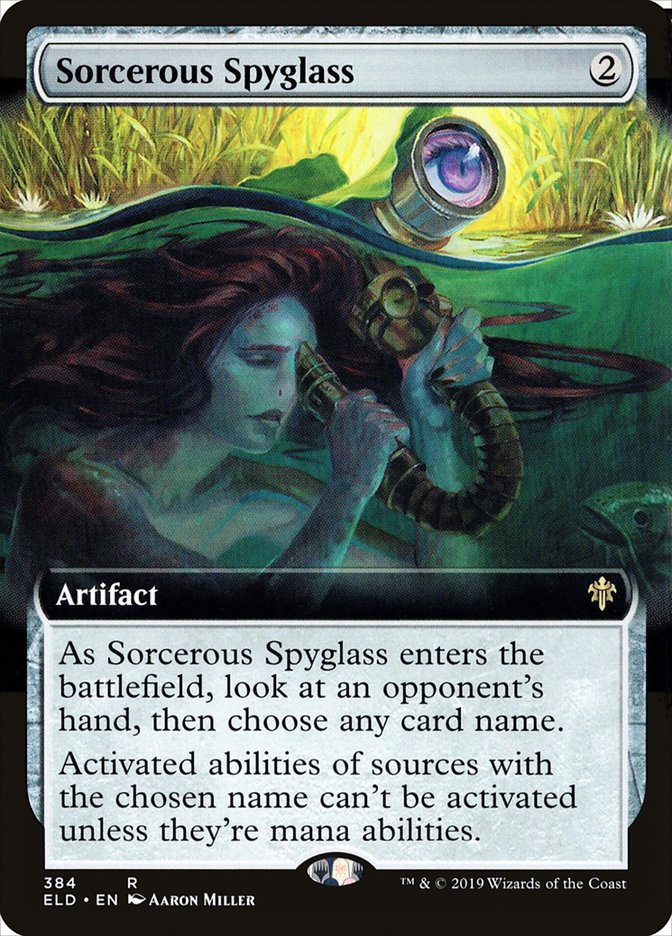 Sorcerous Spyglass (Extended Art) [Throne of Eldraine] | Chromatic Games