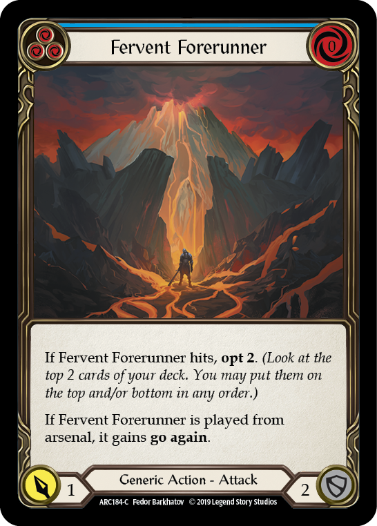 Fervent Forerunner (Blue) [ARC184-C] (Arcane Rising)  1st Edition Normal | Chromatic Games