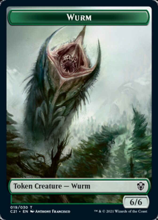 Wurm // Kraken Double-Sided Token [Commander 2021 Tokens] | Chromatic Games