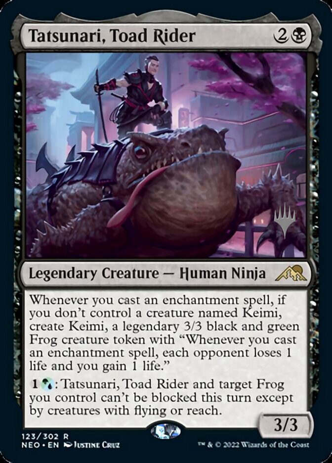 Tatsunari, Toad Rider (Promo Pack) [Kamigawa: Neon Dynasty Promos] | Chromatic Games