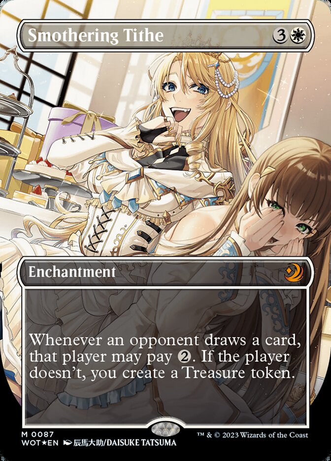 Smothering Tithe (Anime Borderless) (Confetti Foil) [Wilds of Eldraine: Enchanting Tales] | Chromatic Games