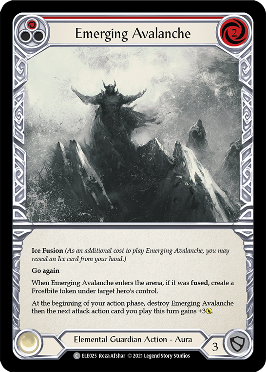Emerging Avalanche (Red) [ELE025] (Tales of Aria)  1st Edition Rainbow Foil | Chromatic Games