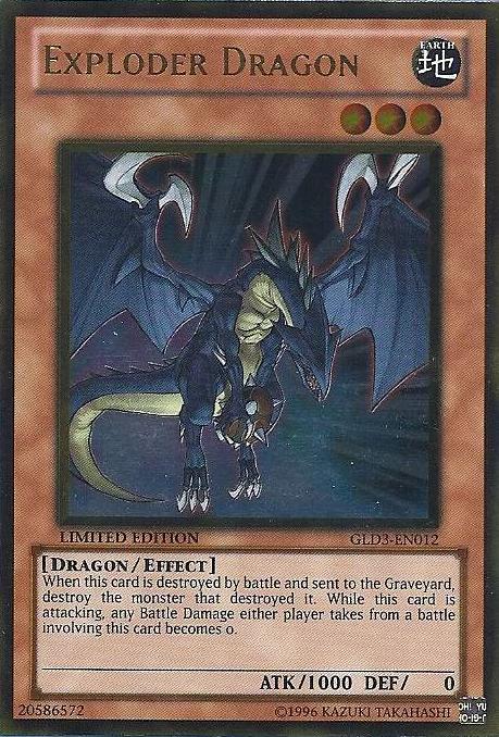 Exploder Dragon [GLD3-EN012] Gold Rare | Chromatic Games