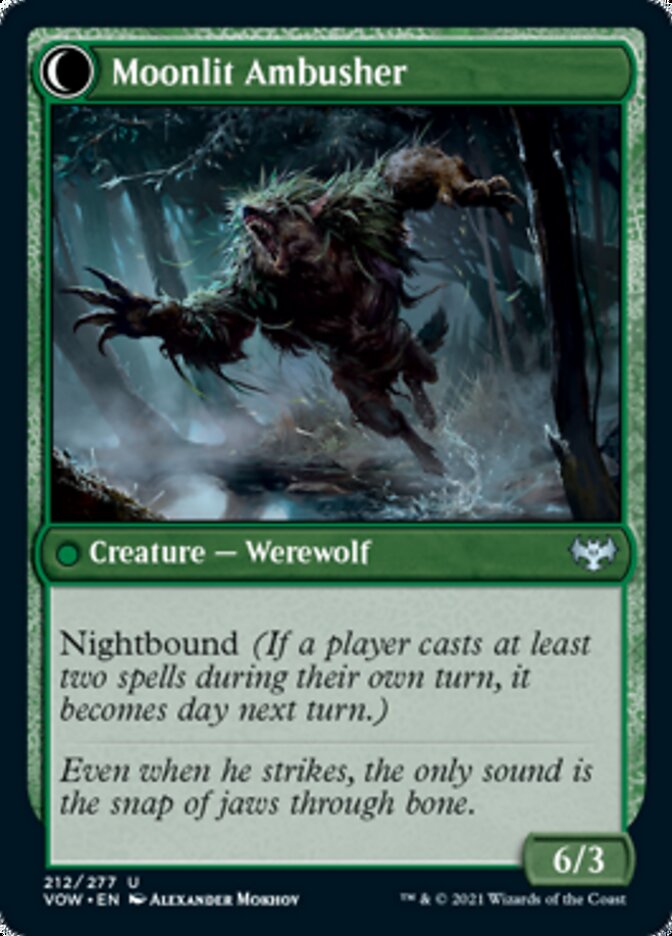 Oakshade Stalker // Moonlit Ambusher [Innistrad: Crimson Vow] | Chromatic Games