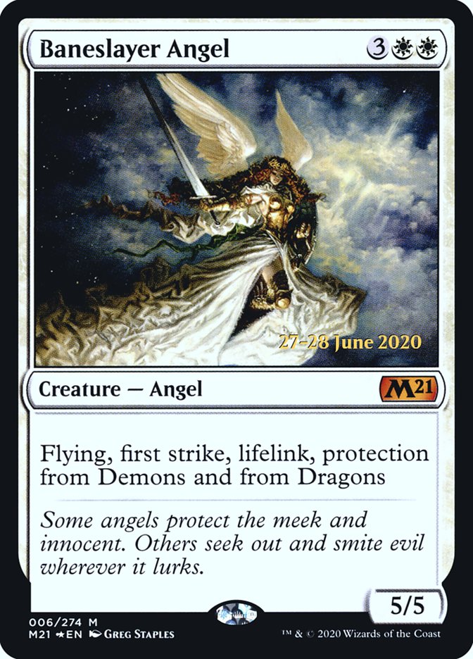 Baneslayer Angel [Core Set 2021 Prerelease Promos] | Chromatic Games