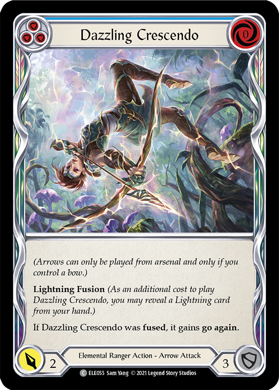 Dazzling Crescendo (Blue) [ELE055] (Tales of Aria)  1st Edition Rainbow Foil | Chromatic Games