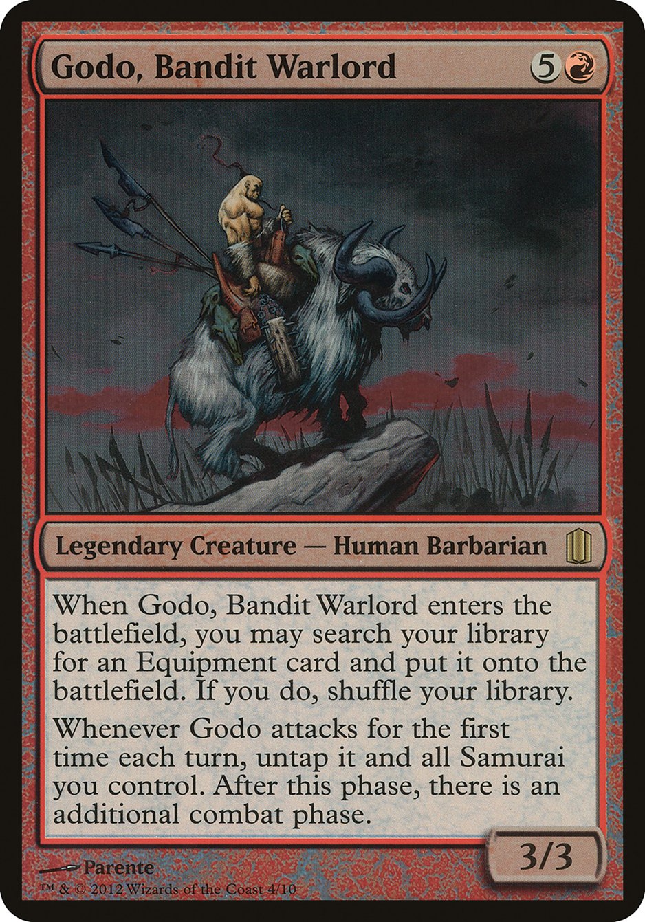 Godo, Bandit Warlord (Oversized) [Commander's Arsenal Oversized] | Chromatic Games