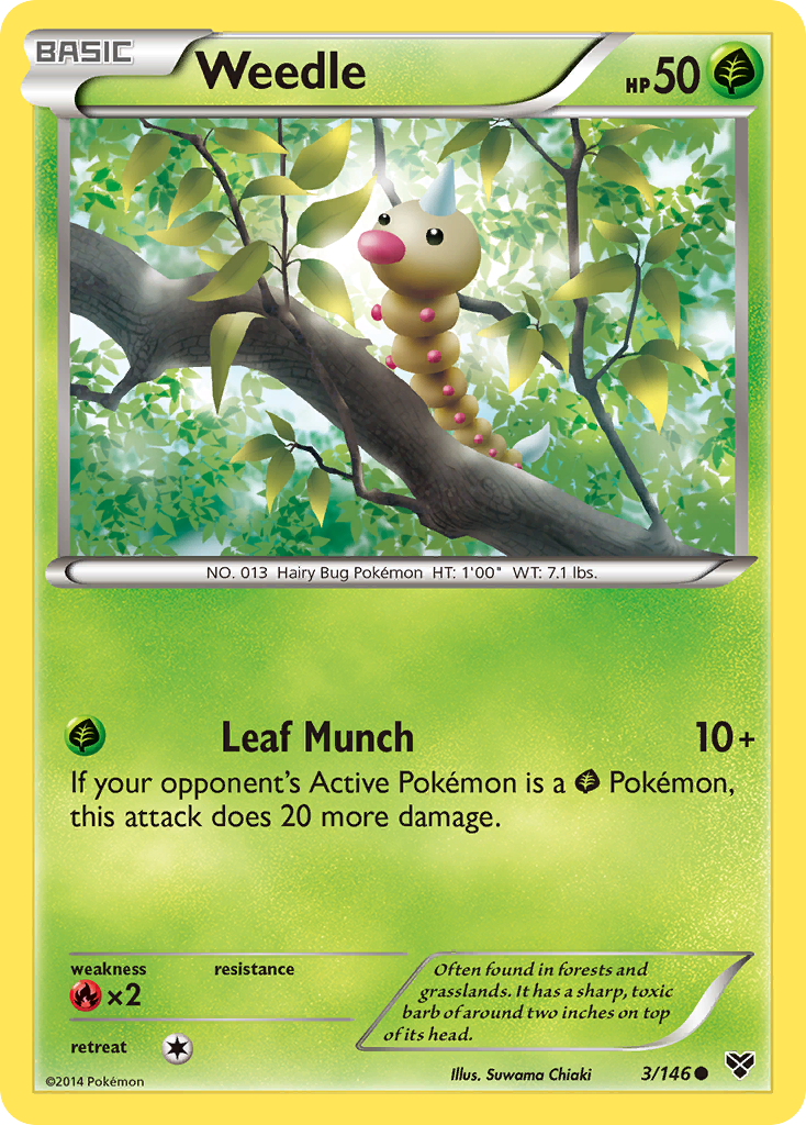 Weedle (3/146) [XY: Base Set] | Chromatic Games