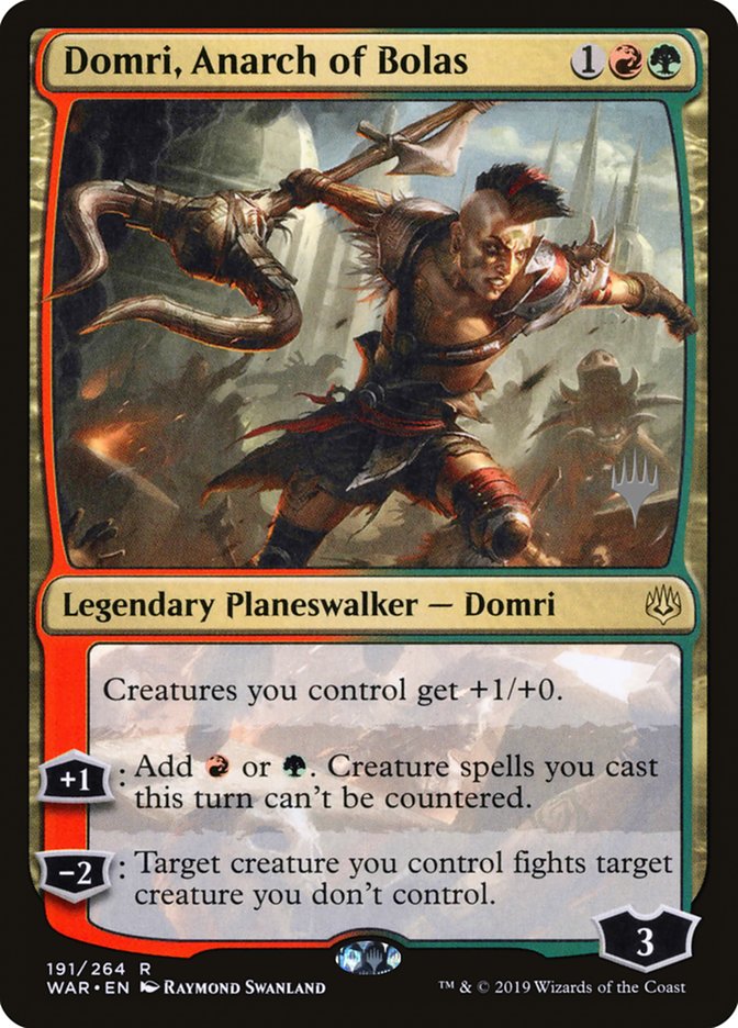 Domri, Anarch of Bolas (Promo Pack) [War of the Spark Promos] | Chromatic Games