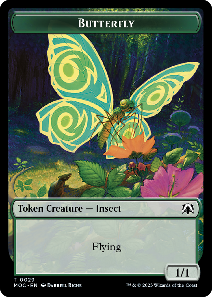 Butterfly // City's Blessing Double-Sided Token [March of the Machine Commander Tokens] | Chromatic Games