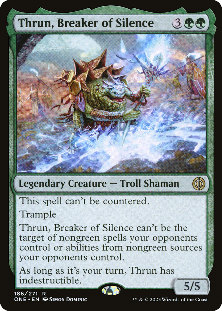 Thrun, Breaker of Silence [Phyrexia: All Will Be One Prerelease Promos] | Chromatic Games