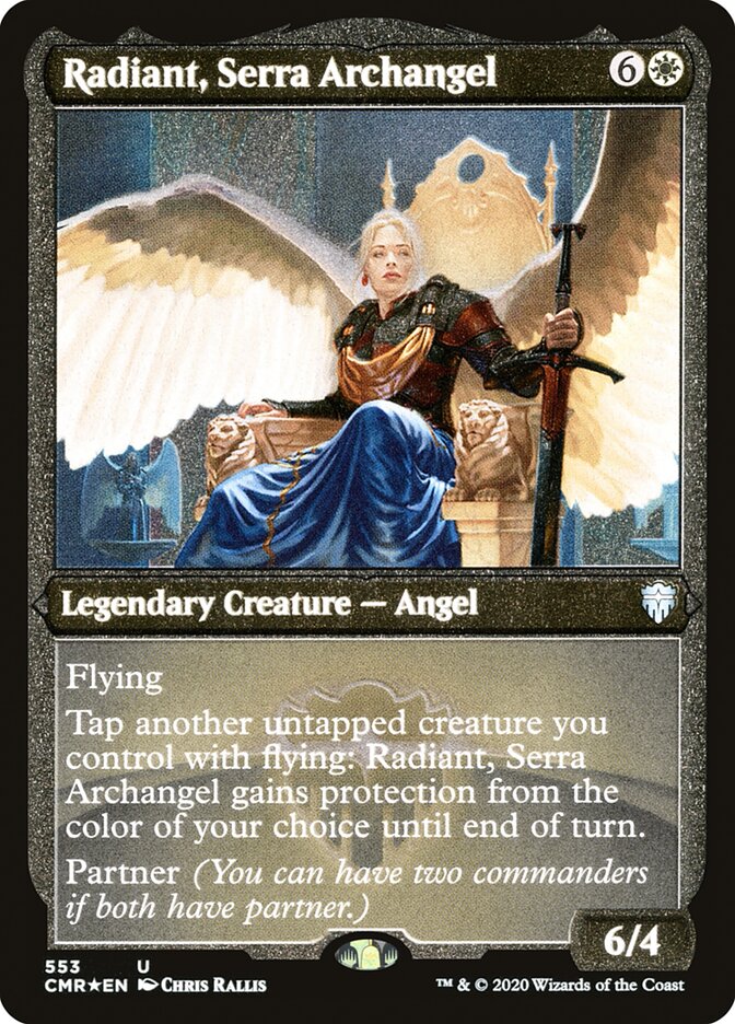 Radiant, Serra Archangel (Etched) [Commander Legends] | Chromatic Games