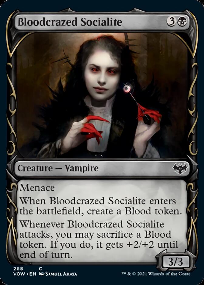 Bloodcrazed Socialite (Showcase Fang Frame) [Innistrad: Crimson Vow] | Chromatic Games