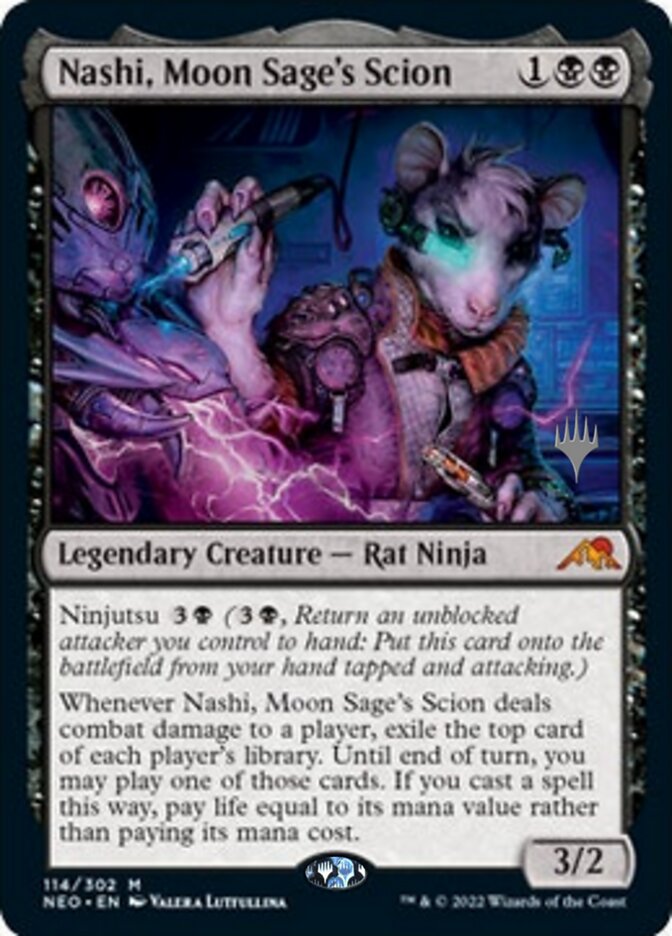 Nashi, Moon Sage's Scion (Promo Pack) [Kamigawa: Neon Dynasty Promos] | Chromatic Games