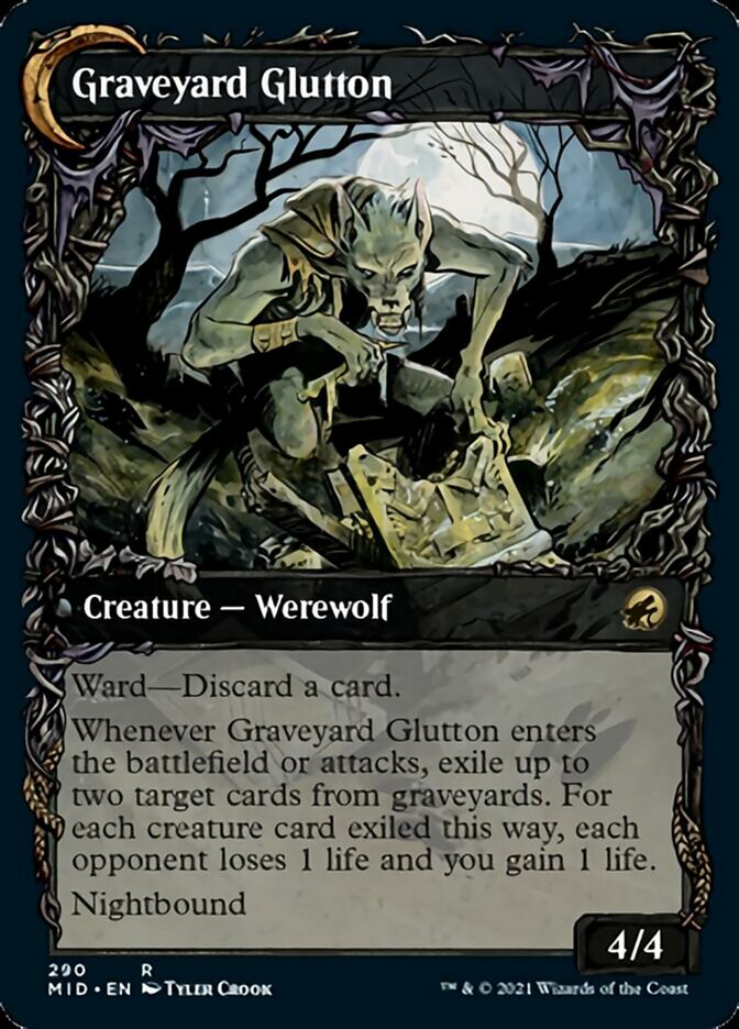 Graveyard Trespasser // Graveyard Glutton (Showcase Equinox) [Innistrad: Midnight Hunt] | Chromatic Games